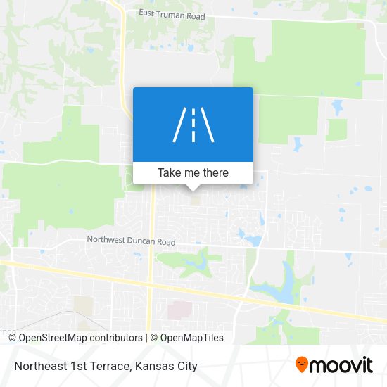 Northeast 1st Terrace map