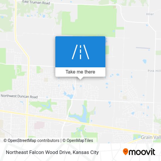 Northeast Falcon Wood Drive map