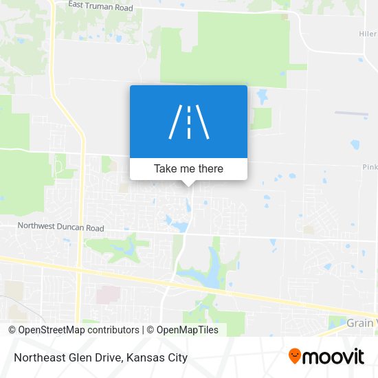 Northeast Glen Drive map