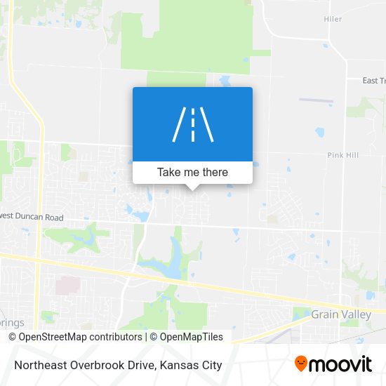 Northeast Overbrook Drive map