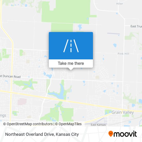 Northeast Overland Drive map