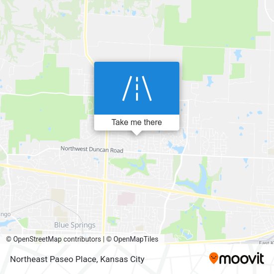 Northeast Paseo Place map