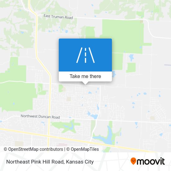 Northeast Pink Hill Road map