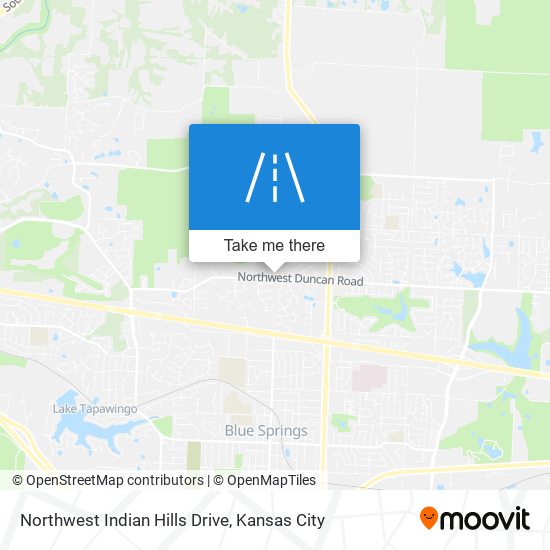 Northwest Indian Hills Drive map