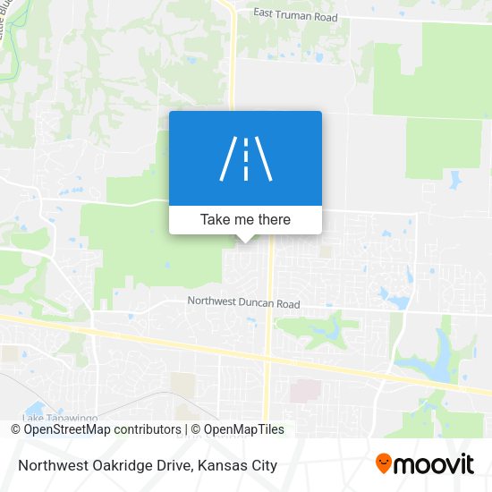 Mapa de Northwest Oakridge Drive