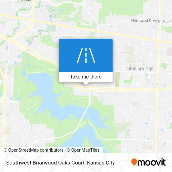 Southwest Briarwood Oaks Court map