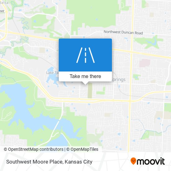 Southwest Moore Place map