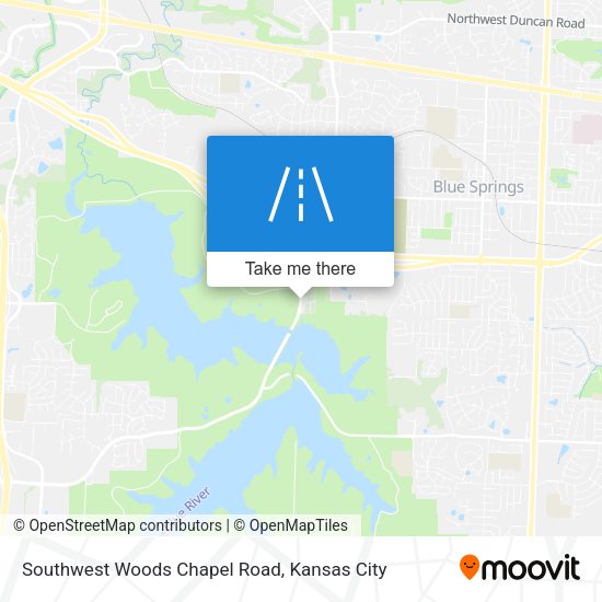 Southwest Woods Chapel Road map