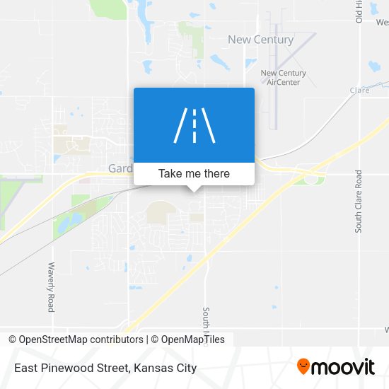 East Pinewood Street map