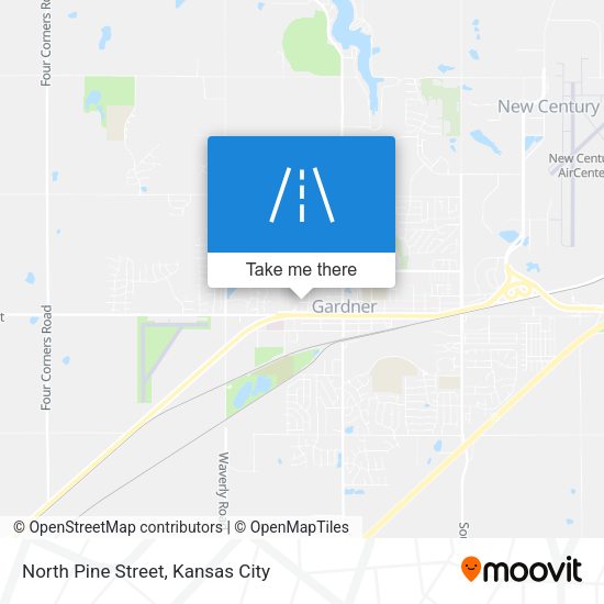 North Pine Street map