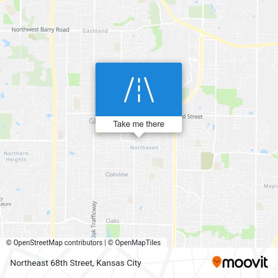 Northeast 68th Street map