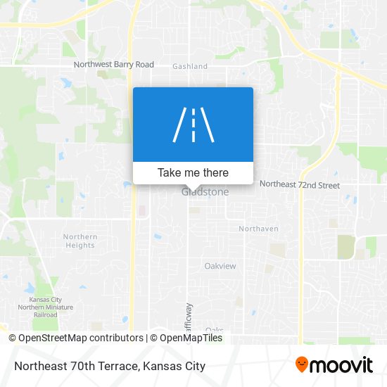 Northeast 70th Terrace map