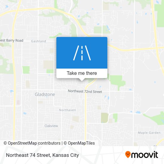 Northeast 74 Street map