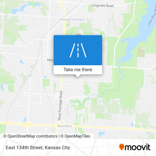 East 134th Street map