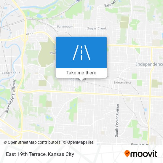 East 19th Terrace map