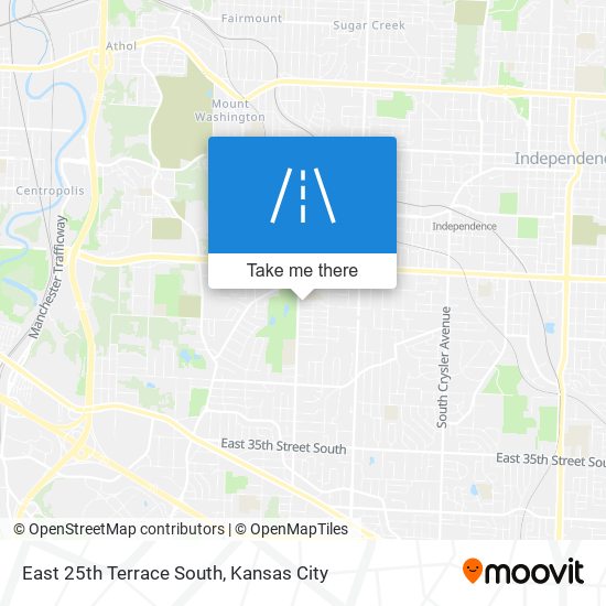 East 25th Terrace South map