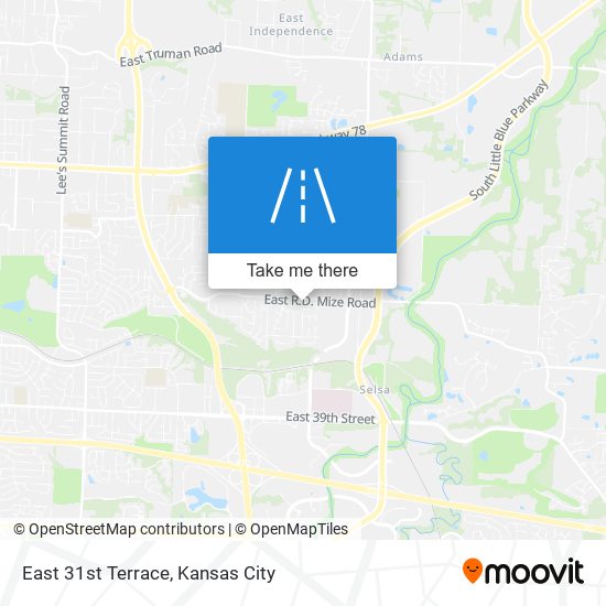 East 31st Terrace map