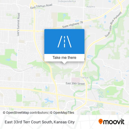 Mapa de East 33rd Terr Court South
