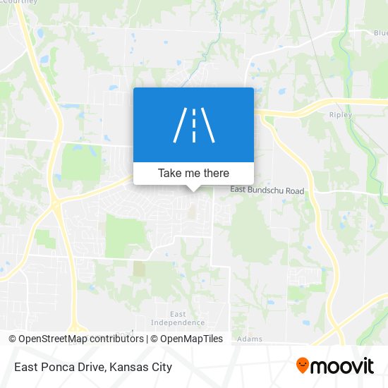 East Ponca Drive map