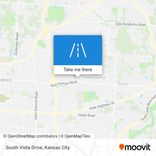 South Vista Drive map