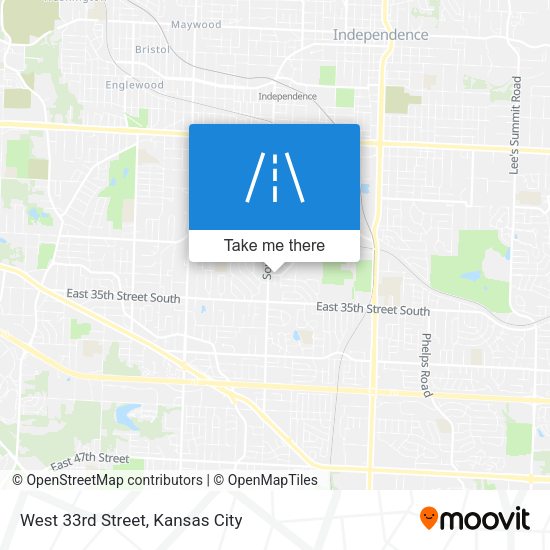 West 33rd Street map
