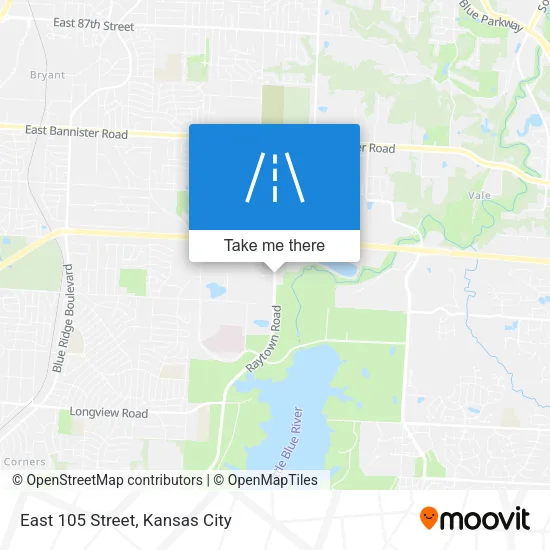 East 105 Street map