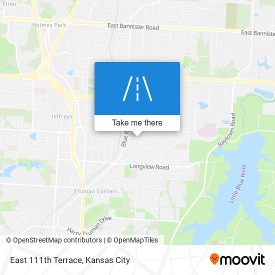 East 111th Terrace map