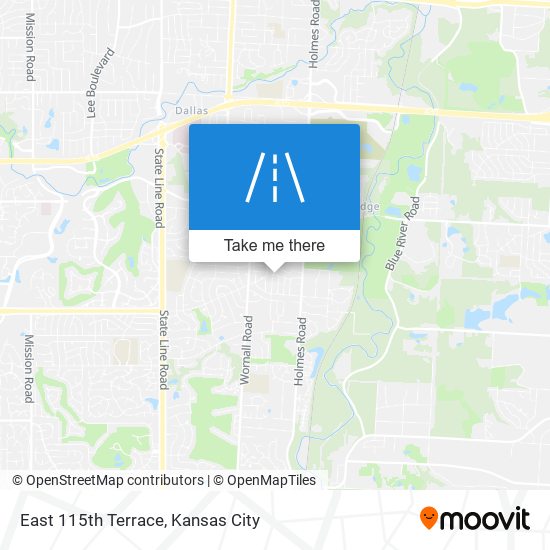 East 115th Terrace map