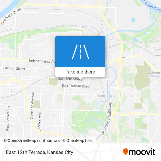 East 12th Terrace map