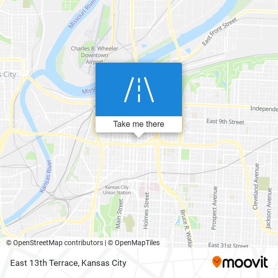 East 13th Terrace map