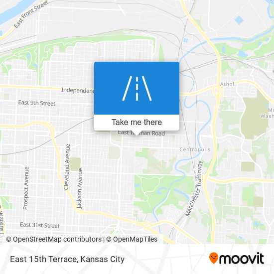 East 15th Terrace map