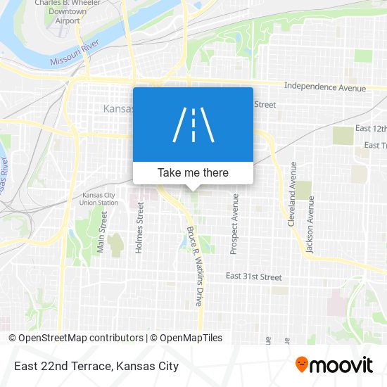 East 22nd Terrace map