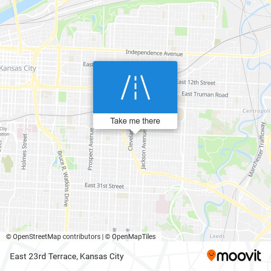 East 23rd Terrace map