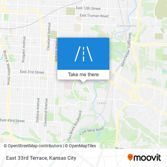 East 33rd Terrace map