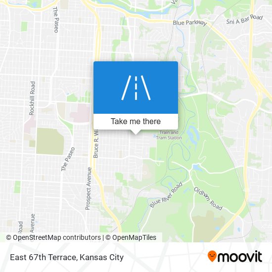 East 67th Terrace map