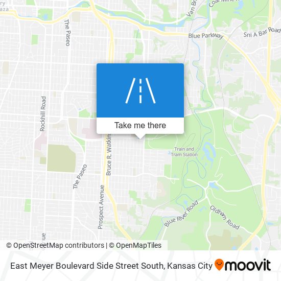 East Meyer Boulevard Side Street South map