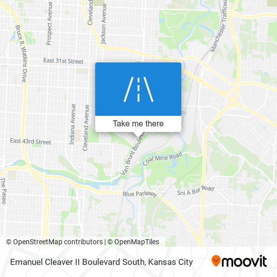 Mapa de Emanuel Cleaver II Boulevard South