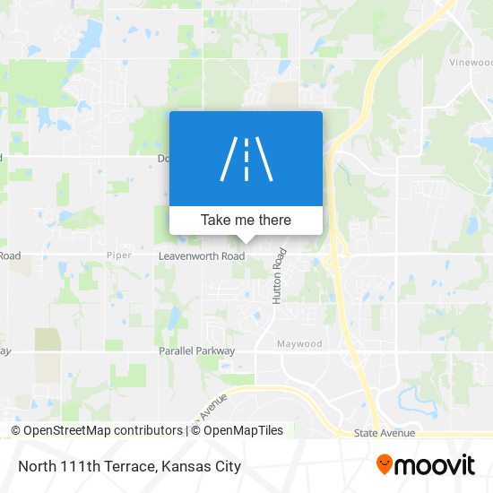 North 111th Terrace map