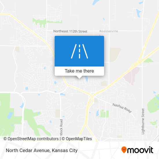 North Cedar Avenue map