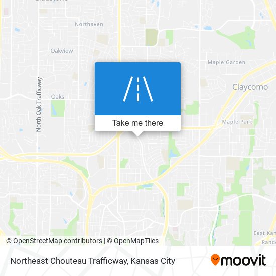 Northeast Chouteau Trafficway map