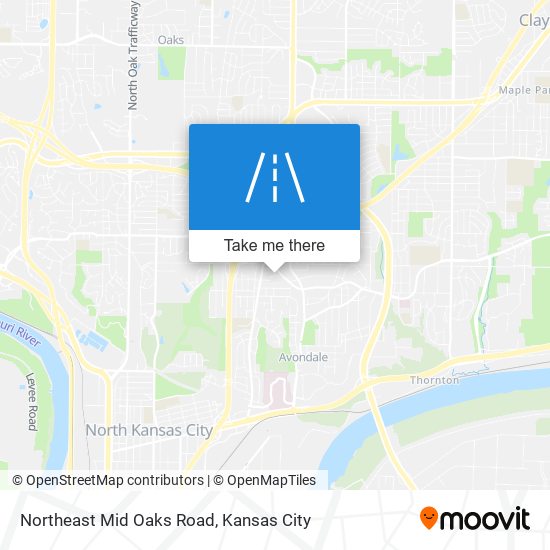 Northeast Mid Oaks Road map