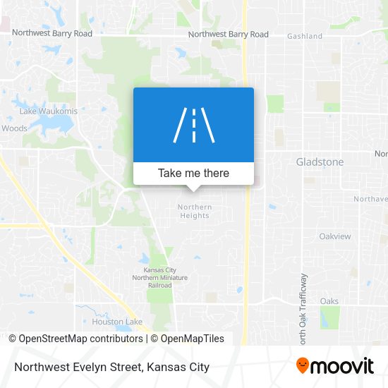Northwest Evelyn Street map