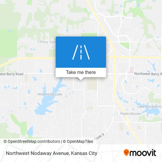 Mapa de Northwest Nodaway Avenue