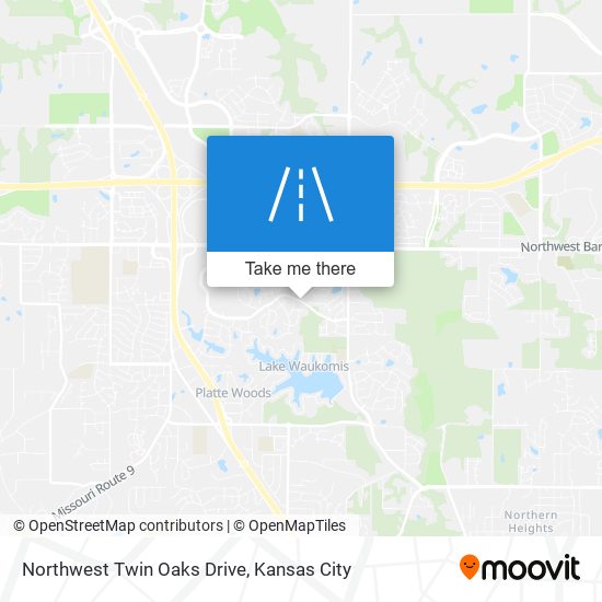 Northwest Twin Oaks Drive map