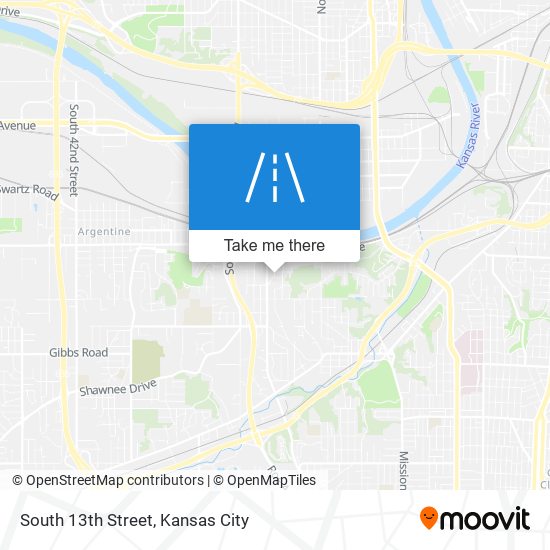 South 13th Street map