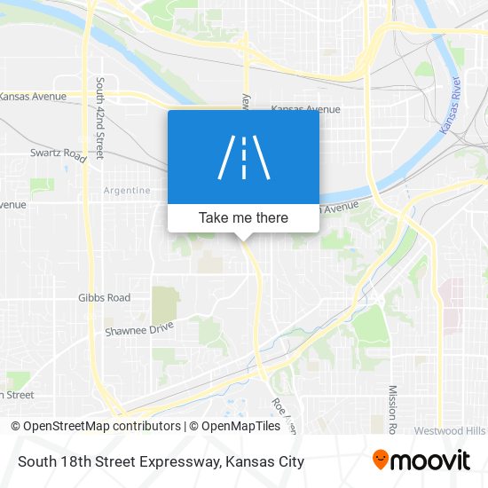 Mapa de South 18th Street Expressway