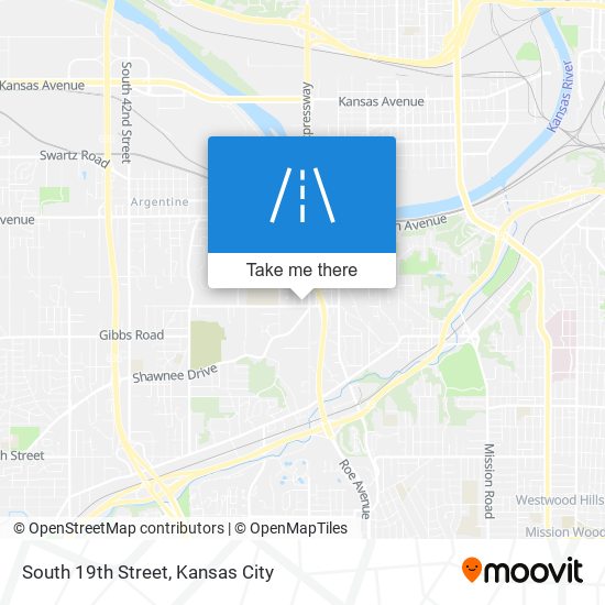 South 19th Street map