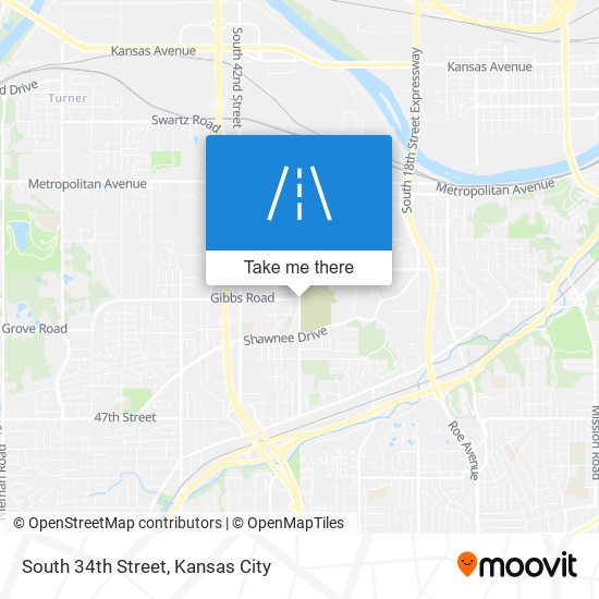 South 34th Street map