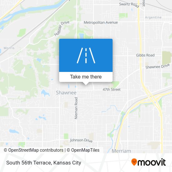 South 56th Terrace map