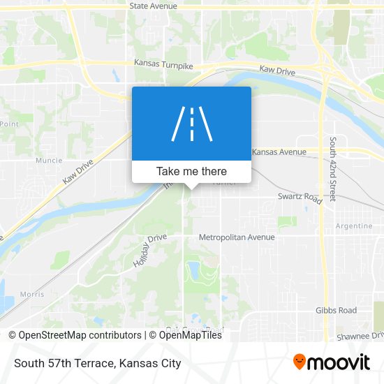 South 57th Terrace map